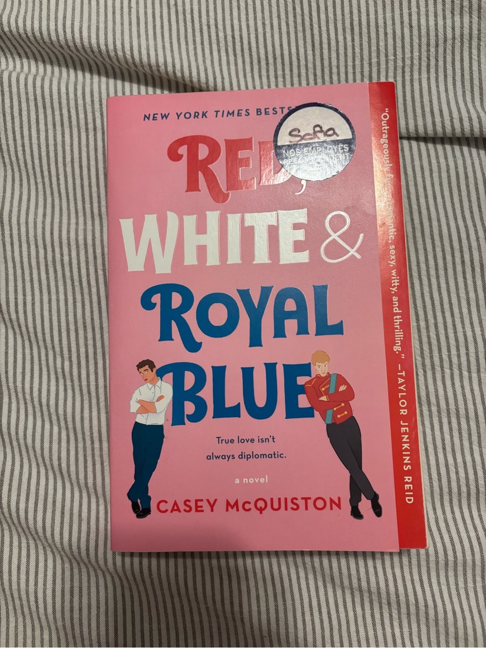 Red, White & Royal Blue by Casey McQuiston - Pink/Blue Cover Paperback